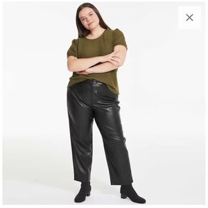 Plus size  Straight Leg Pant faux leather pants size 20